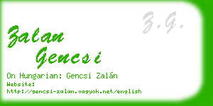 zalan gencsi business card