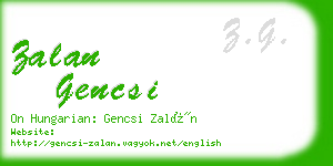 zalan gencsi business card